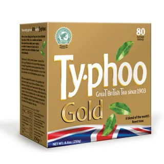 【Typhoo】黃金特選紅茶80入x1盒(裸包;英式紅茶)