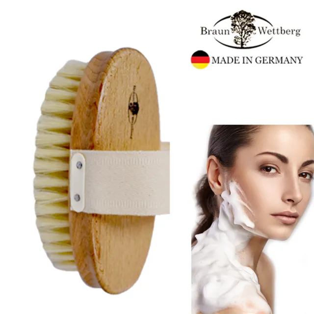 【BRAUN WETTBURG 珀薇】德國製白豚鬃沐浴清潔刷(厚刷/沐浴按摩美容潔顏/99狂購)