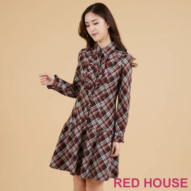 【RED HOUSE 蕾赫斯】格紋襯衫洋裝(共2色)