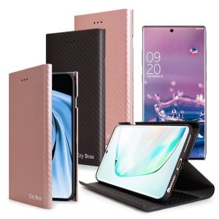 【CityBoss】for 三星 Samsung Galaxy Note 10 潮流尖端紋支架皮套(立架 側翻 側掀皮套 書本式翻頁)