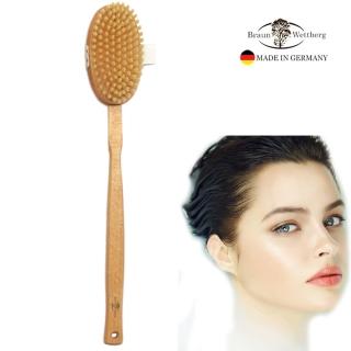 【BRAUN WETTBURG 珀薇】德國製 白豚鬃長柄放鬆沐浴按摩刷(厚刷/沐浴按摩美容/99狂購)