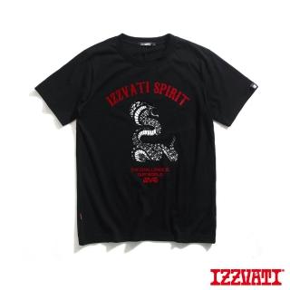 【IZZVATI】眼鏡蛇植絨短T(品牌手繪短T)