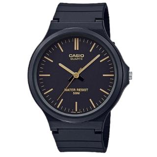 【CASIO 卡西歐】簡約指標錶 樹脂錶帶 黑 防水50米(MW-240-1E2)