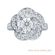 【King Star】一克拉 Dcolor 18K金 鑽石戒指 絢麗(3 Excellent極優 八心八箭)