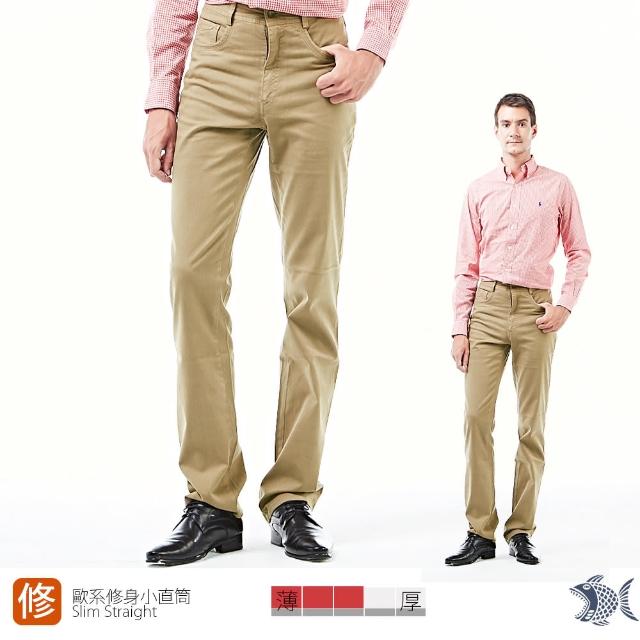 【NST JEANS】復古狂潮 仿舊茶色 男士休閒長褲-歐系修身小直筒(380-5733)