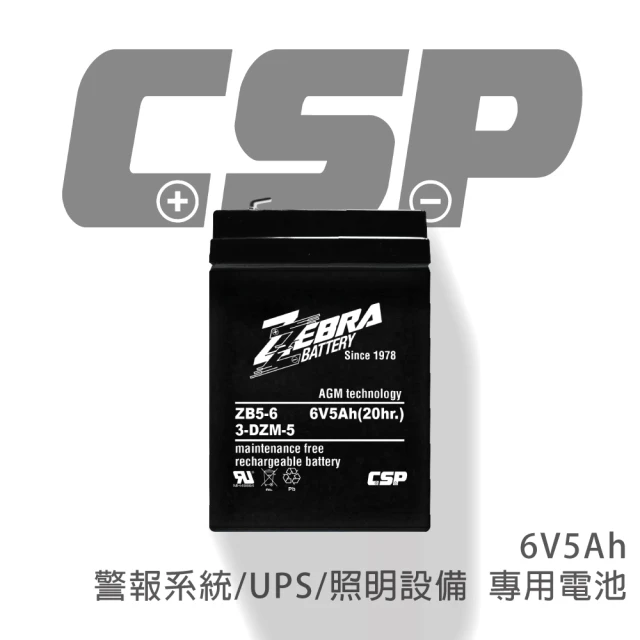 【CSP】ZB5-6 鉛酸電池6V5Ah(等同NP4-6加強版增量25%.童車電池.電子秤.電動車.照明燈)