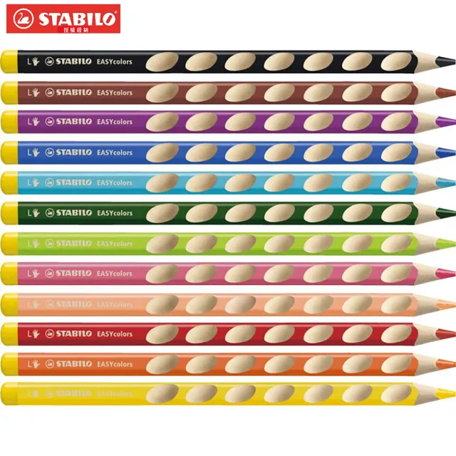 【STABILO】右手用色鉛筆12色入 附削鉛筆器(332/12)