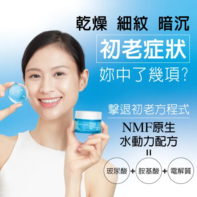 【Neutrogena 露得清】水活保濕凝露/凝霜/晚霜50g任選(保濕抗初老/小澎瓶/凝露)