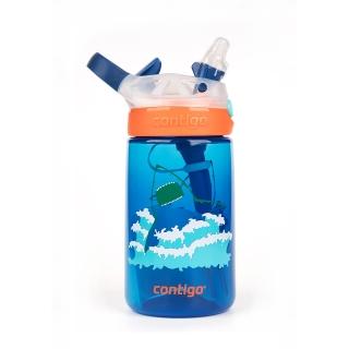 【美國Contigo】Gizmo兒童卡通吸管杯414ml 鯊魚款