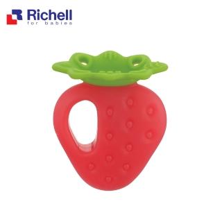 【Richell 利其爾】官方授權_ 寶寶咬咬系列固齒器 - 草莓(附盒)