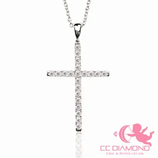 【CC Diamond】輕珠寶 D color/VVS2經典百搭鑽石十字架項鍊(頂級配鑽 高規格)