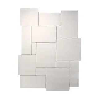 【山德力】ESPRIT 地毯 舒雅 200X300CM(不規則 白色 方格 客廳 書房  起居室 生活美學)