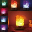 【新錸家居】2入喜馬拉雅水晶玫瑰鹽燈 多色光可調USB炫彩開運小夜燈(負離子風水床頭燈氛圍燈)