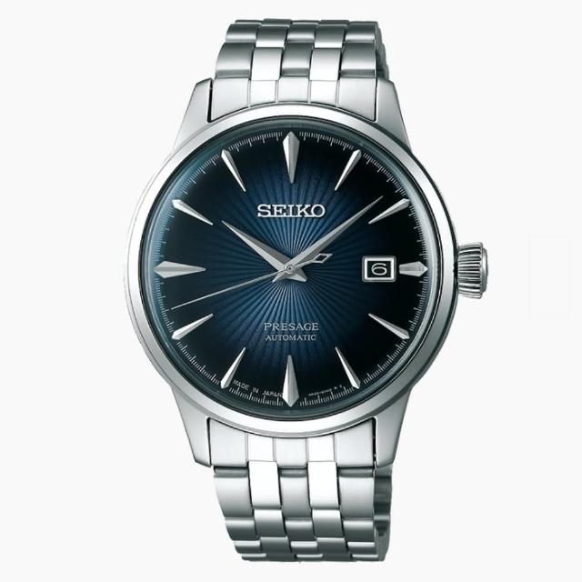 【SEIKO 精工】Presage 調酒師商務耀眼機械腕錶-沿海藍(4R35-01T0A/SRPB41J1)