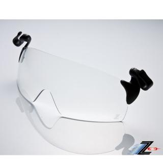 【Z-POLS】一組兩入 夾帽式可上掀 採用頂級PC防爆抗UV400透明防風太陽眼鏡(可上掀設計夾帽眼鏡)