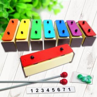 【美佳音樂】打擊樂器 臺灣製造 8音 彩色音磚(附棒/音符荳荳/高階手提木盒/音磚)