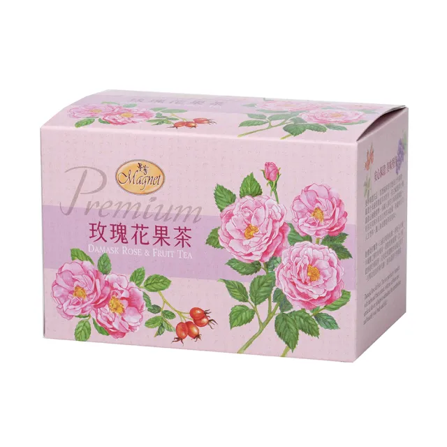 【曼寧】玫瑰花果茶包1.5gx20入x1盒(葡萄果香+玫瑰花茶)