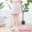 【RED HOUSE 蕾赫斯】素面荷葉波浪褲裙(灰色)