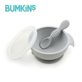 【Bumkins】寶寶矽膠餐碗組(灰色)