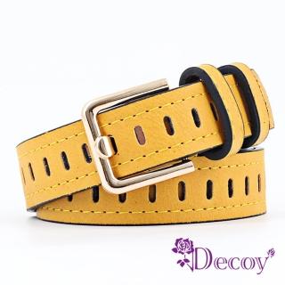 【Decoy】造型方洞＊編織修身時尚皮帶/多色可選