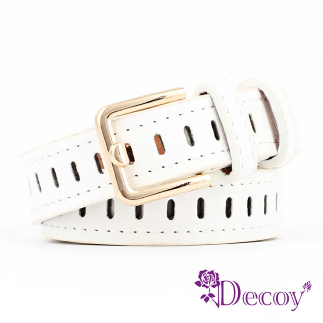 【Decoy】造型方洞＊編織修身時尚皮帶/多色可選