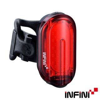 【INFINI】OLLEY I-210R 臺灣製7模式35流明IPX4防水USB充電COB LED後燈/尾燈-黑