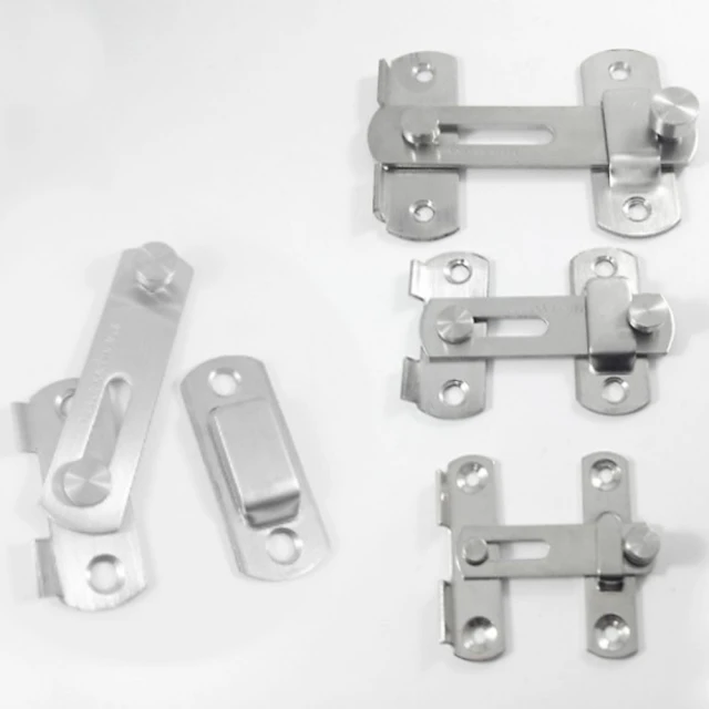HE012 不鏽鋼打掛鎖 閂長43 mm 小號 不銹鋼門栓 門閂 掛扣 門扣 門止(白鐵雙用打掛閂 門鎖 簡易平閂)