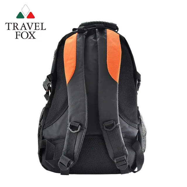 【TRAVEL FOX 旅狐】雙色尼龍輕量休閒後背包(TB586-16 橘色)