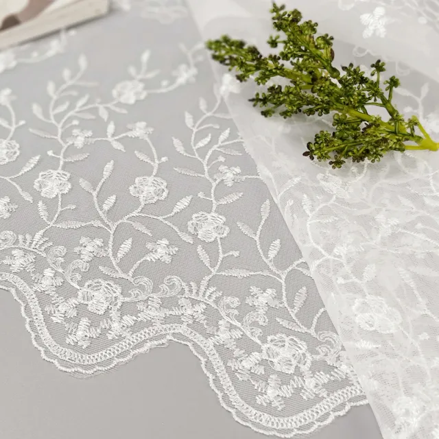 【BonBon naturel】蕾絲小櫃簾(門簾/櫃簾/咖啡簾/窗紗)