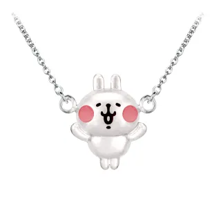 【J’code 真愛密碼】卡娜赫拉的小動物 活力粉紅兔兔純銀項鍊(時尚銀飾)