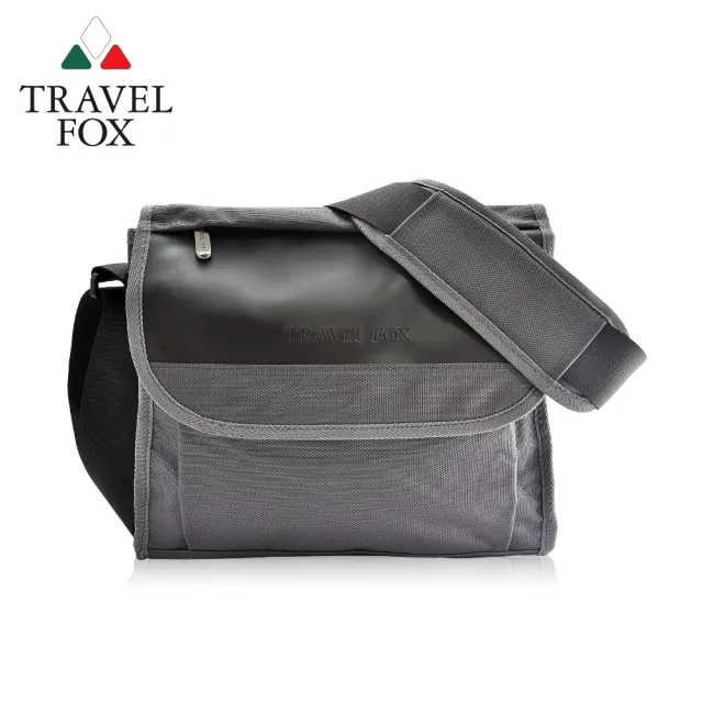 【TRAVEL FOX 旅狐】簡約商務鑽紋公事包/側背包(TB599-13 灰色)