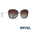 【INVU瑞士】來自瑞士優雅小臉造型水銀偏光太陽眼鏡(黑-B1907A)