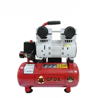 【GFOX】快速型無油式雙缸空壓機-2.5HP/15L/110V/60Hz(加贈風管+噴槍)