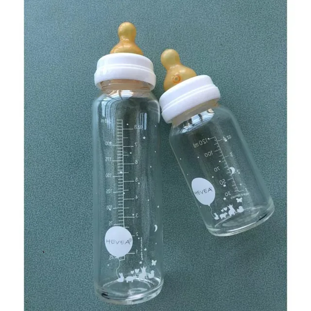 【丹麥Hevea】無毒硼矽玻璃奶瓶120ml（二入）(德國製原裝進口)