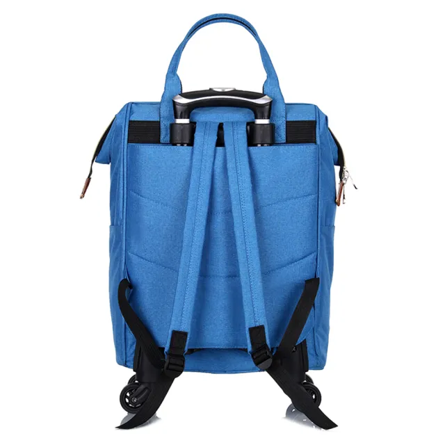 【悅生活】GoTrip 微旅行--25吋 學院風揹拉兩用前開式拉桿行李袋 典藏黑(拉桿包 行李箱 防潑水 登機箱)