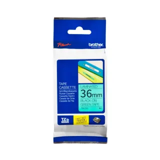 【brother】官方直營 TZe-761 護貝標籤帶(36mm 綠底黑字)