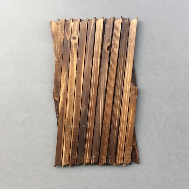 【沃克嚴選】燻木伸縮籬笆H47 47X25X1.3cm 2入