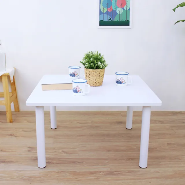 【美佳居】寬80x高45/公分-正方形和室桌/矮腳桌/餐桌(四色可選)