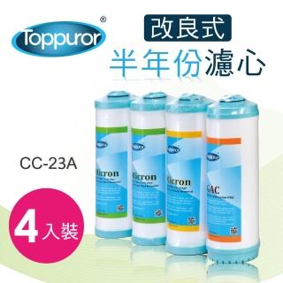 【Toppuror泰浦樂】TPR-RO系列專用改良版濾心半年份4入裝 CC-23A