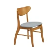 【BODEN】亞當實木皮面餐椅/單椅(灰色)