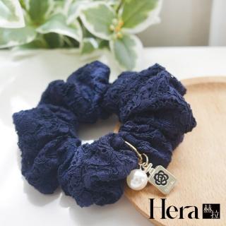【HERA 赫拉】ll現貨ll韓國優雅水溶蕾絲繡花珍珠吊墜髮圈-2色(髮飾 髮圈)