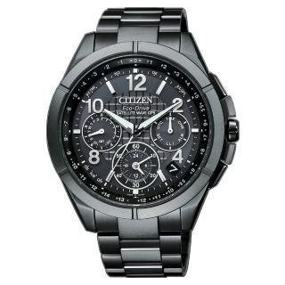 【CITIZEN 星辰】限量款光動能GPS衛星對時錶鈦金屬腕錶-黑(CC9075-52F)