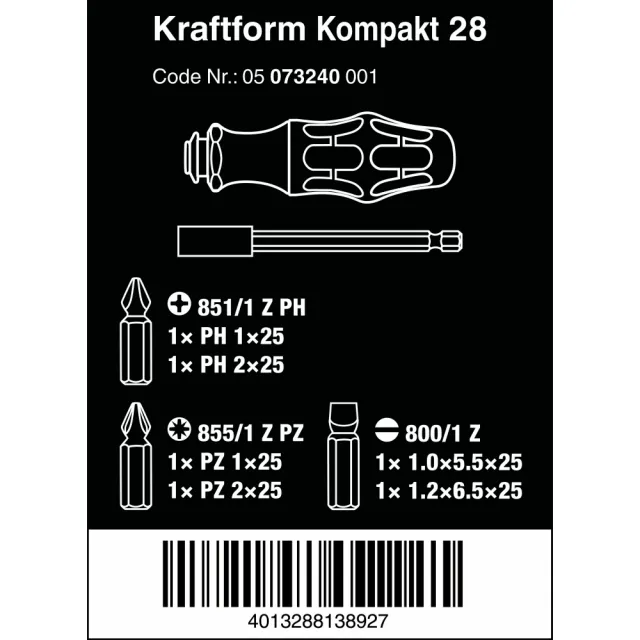 【Wera】頂級全方位6支起子組(KK-28)