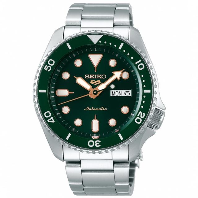 【SEIKO 精工】5 Sports系列 綻放自我機械錶 綠水鬼 送禮 618(4R36-07G0G/SRPD63K1)