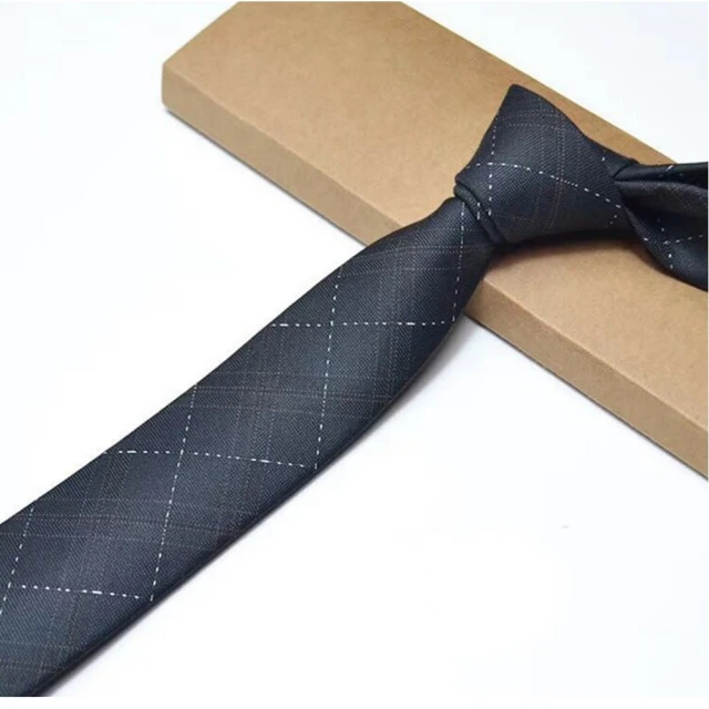 【拉福】領帶高質西棉領帶6cm領帶-手打領帶(黑)