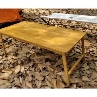 【May Shop】原木色摺疊木桌 電腦桌 露營桌(不附收納袋)