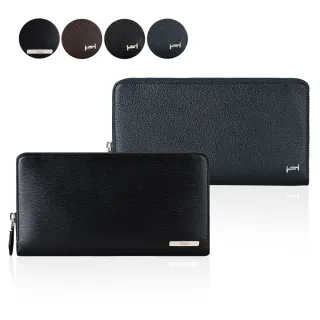 【TOD’S】TOD’S經典金屬LOGO牛皮21卡拉鏈長夾(4擇一)