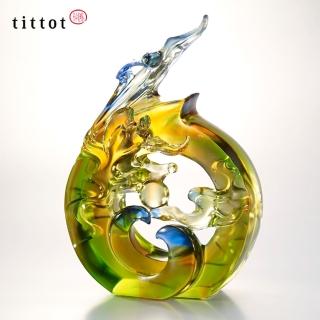 【tittot 琉園】果然福現 禮物 贈禮(琉璃/禮物/玻璃/水晶/藝術品/擺飾/禮贈/企業/送禮/果/然/福/現)