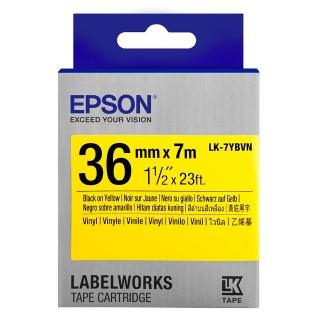 【EPSON】官方直營 標籤帶 產業用耐久型 黃底黑字/36mm(LK-7YBVN)