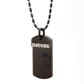 【DIESEL】純黑街頭風軍牌項鍊DX0004040(DIESEL項鍊)